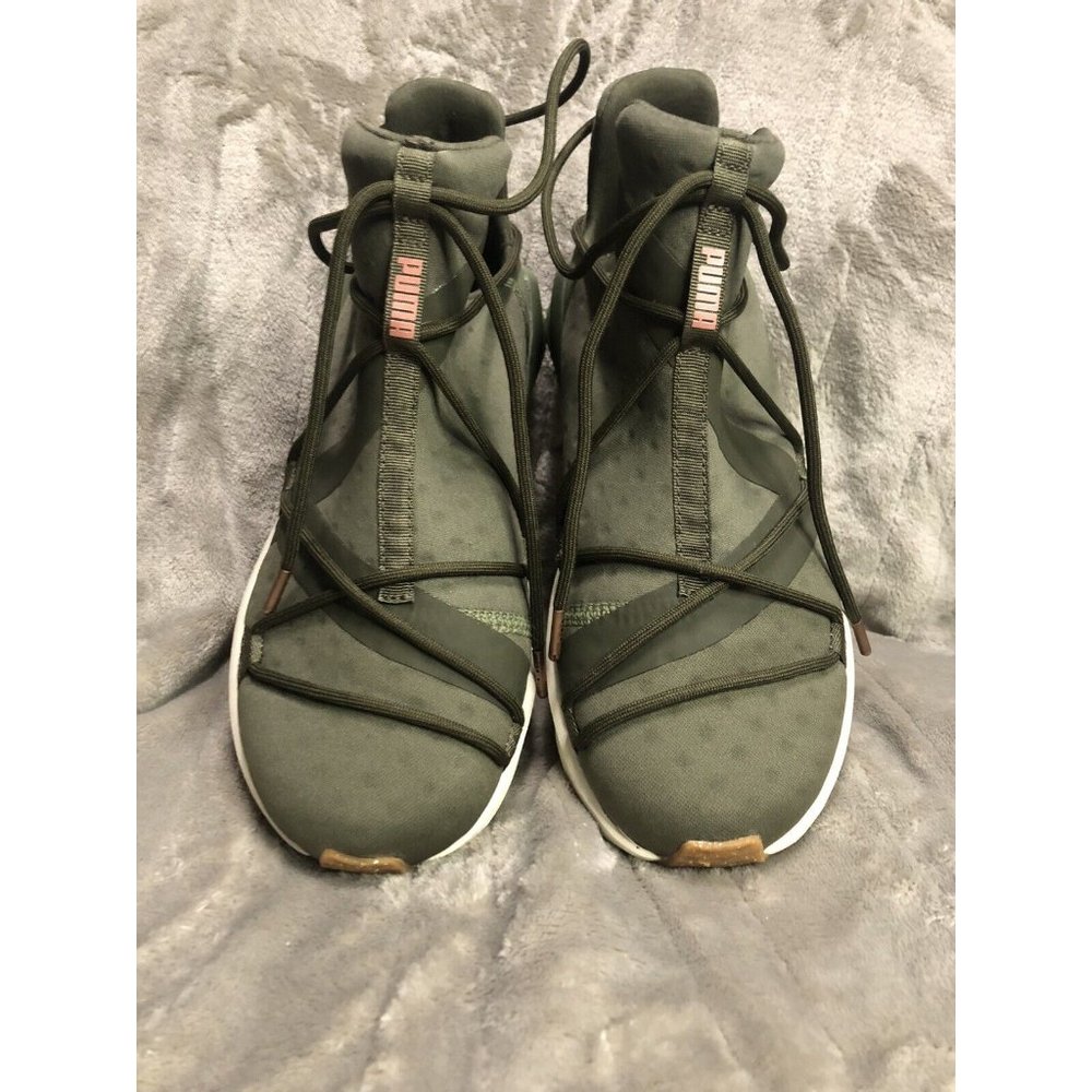 Puma Fierce Rope Olive Running Sneakers size 7 1/2 *EUC*